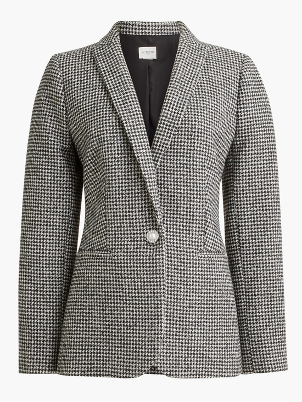 J. Crew Factory Sparkle houndstooth one-button blazer